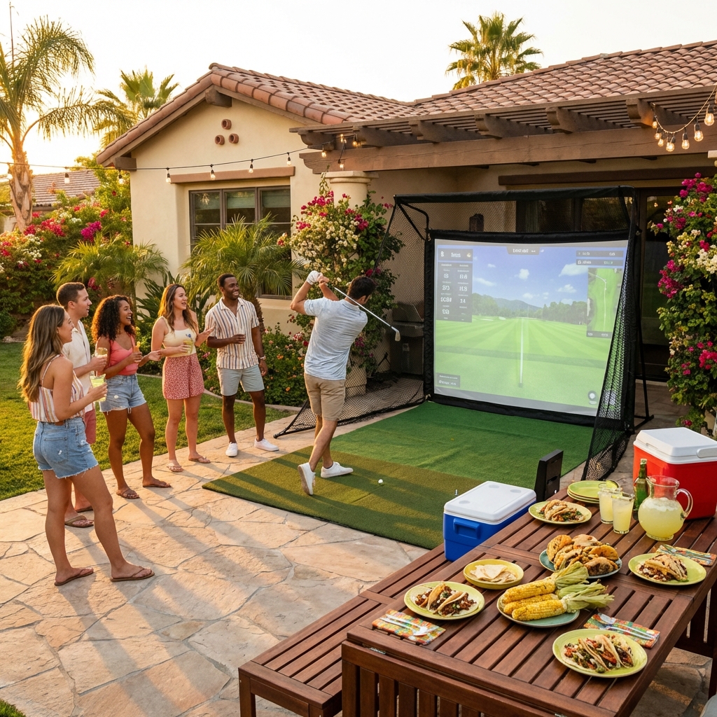 Fiesta privada con simulador de golf